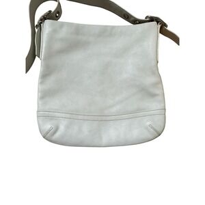Coach 1415 Slim White Leather Soho Crossbody Shoulder Bag With‎ Tassel